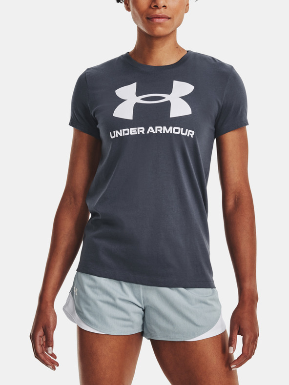 Under Armour UA W Sportstyle Logo SS Majica siva