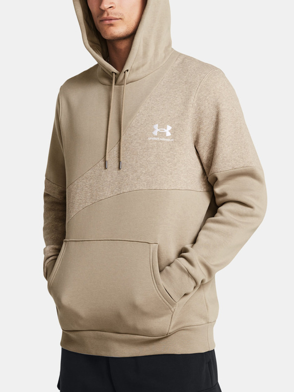 Under Armour UA Essential Flc Blocked HD Majica dugih rukava smeđa