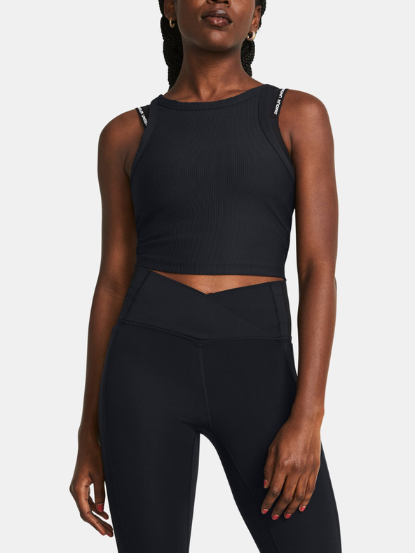 Under Armour Meridian Rib Crop Majica crna