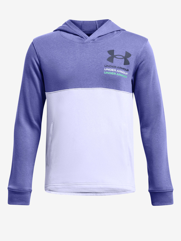 Under Armour UA Boys Rival Terry Hoodie Trenirka (gornji dio) dječja ljubičasta