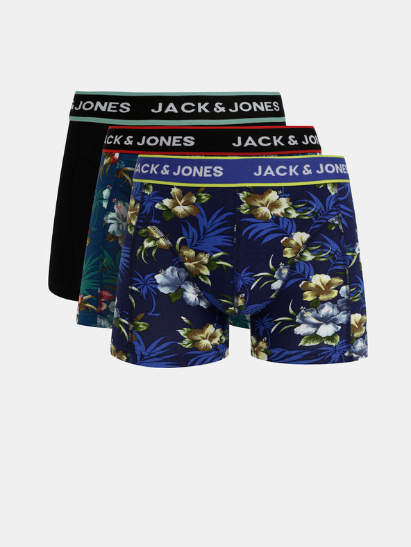 Jack & Jones Flower 3-pack Bokserice plava
