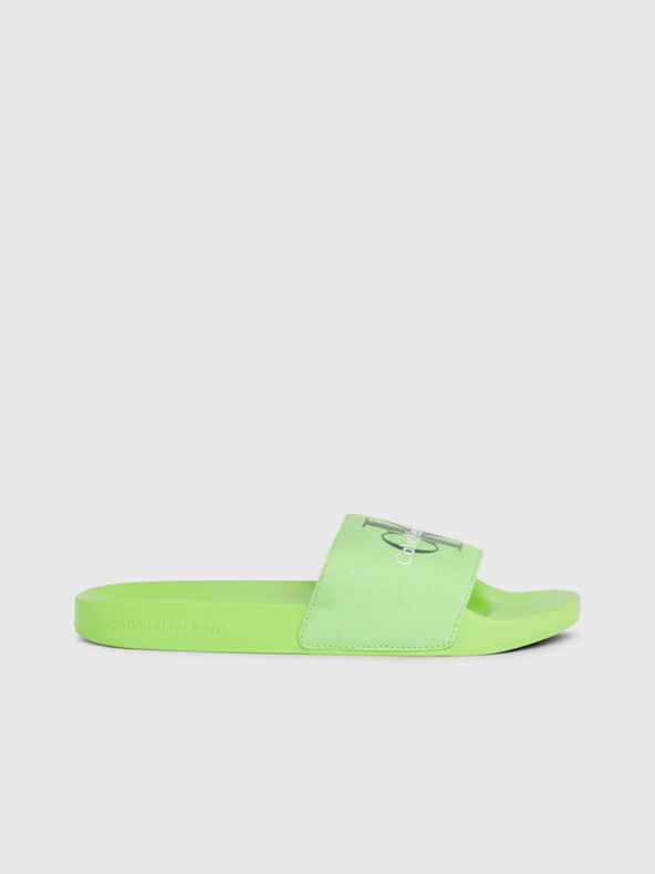 Calvin Klein Slide Monogram Papuče zelena