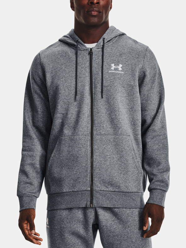 Under Armour UA Essential Fleece FZ Hood Majica dugih rukava siva