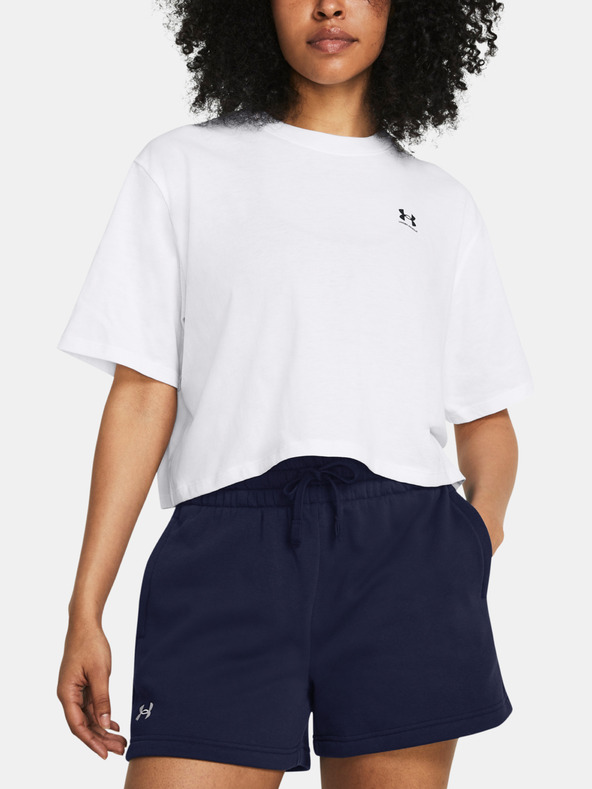 Under Armour UA Boxy Crop Logo SS Majica bijela