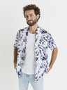 Celio Celio Vatye plavo-bijela batik košulja za muškarce