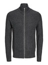 Jack & Jones Sivi muški džemper s patentnim zatvaračem Jack & Jones Lewis