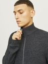 Jack & Jones Sivi muški džemper s patentnim zatvaračem Jack & Jones Lewis