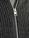 Jack & Jones Sivi muški džemper s patentnim zatvaračem Jack & Jones Lewis