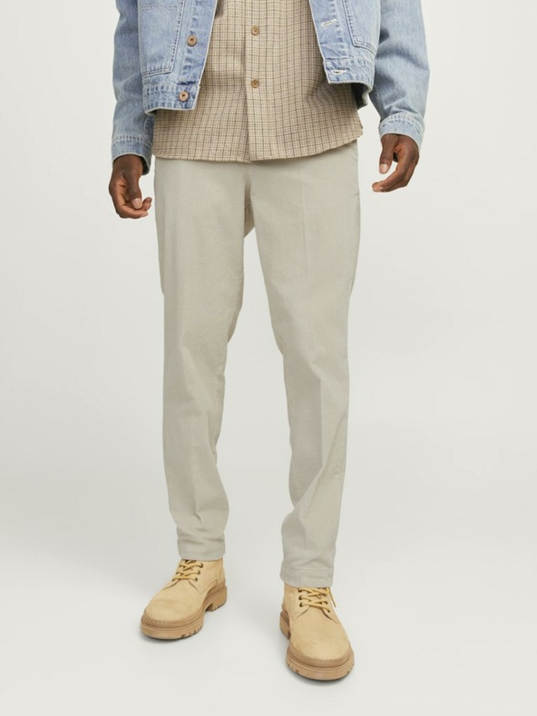Jack & Jones Bež muške hlače od samta Jack & Jones Tace
