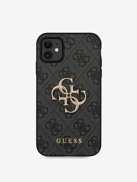 Guess PU 4G Metal Logo Zadní Kryt pro iPhone 11 Grey Etui za telefon