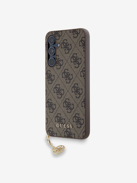 Guess 4G Charm Zadní Kryt pro Samsung Galaxy A55 Brown Etui za telefon