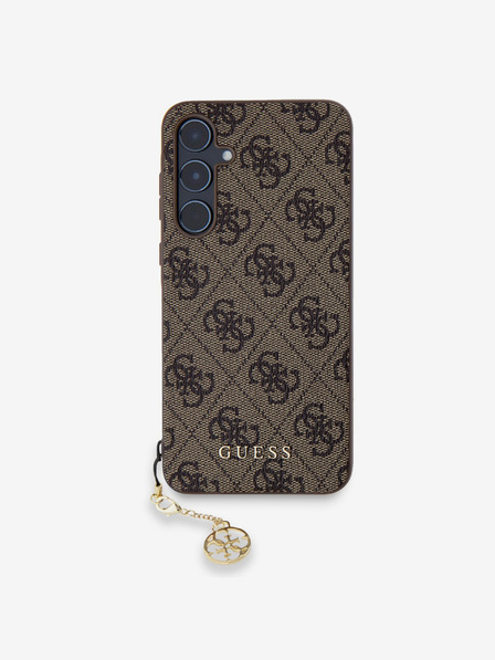 Guess 4G Charm Zadní Kryt pro Samsung Galaxy A55 Brown Etui za telefon