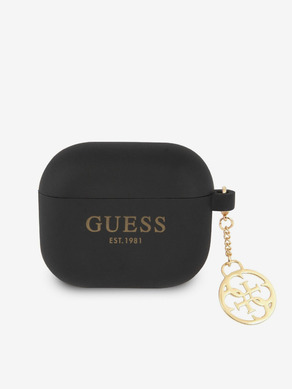 Guess 4G Charm Silikonové AirPods 3 Black Etui