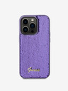 Guess Sequin Script Logo Zadní Kryt pro iPhone 15 Pro Purple Etui za telefon