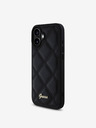 Guess PU Leather Quilted Zadní Kryt pro iPhone 16 Black Etui za telefon