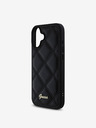 Guess PU Leather Quilted Zadní Kryt pro iPhone 16 Black Etui za telefon