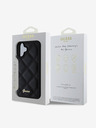 Guess PU Leather Quilted Zadní Kryt pro iPhone 16 Black Etui za telefon