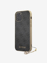 Guess 4G Charm Zadní Kryt pro iPhone 12/12 Pro 6.1 Grey Etui za telefon