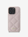 Guess PU Leather Quilted Zadní Kryt pro iPhone 16 Pro Pink Etui za telefon