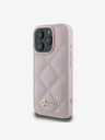 Guess PU Leather Quilted Zadní Kryt pro iPhone 16 Pro Pink Etui za telefon