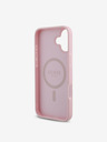 Guess PU Grained 4G Small Metal Logo MagSafe Zadní Kryt pro iPhone 16 Pink Etui za telefon