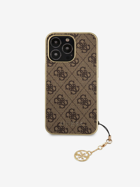 Guess 4G Charm Zadní Kryt pro iPhone 13 Pro Max Brown Etui za telefon