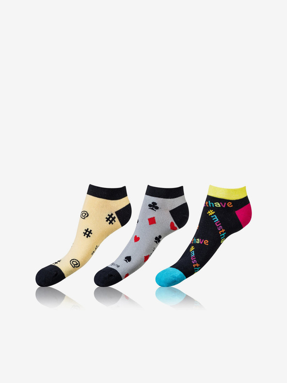 Bellinda CRAZY IN-SHOE SOCKS 3-pack Čarape