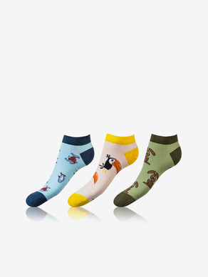 Bellinda CRAZY IN-SHOE SOCKS 3-pack Čarape