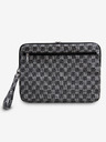 DKNY PU Leather Checkered Pattern and Stripe Notebook 15/16 Black" Etui