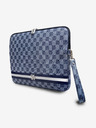 DKNY PU Leather Checkered Pattern and Stripe Notebook 13/14 Blue" Etui