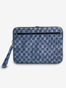 DKNY PU Leather Checkered Pattern and Stripe Notebook 13/14 Blue" Etui