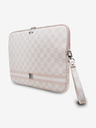 DKNY PU Leather Checkered Pattern and Stripe Notebook 13/14 Pink" Etui