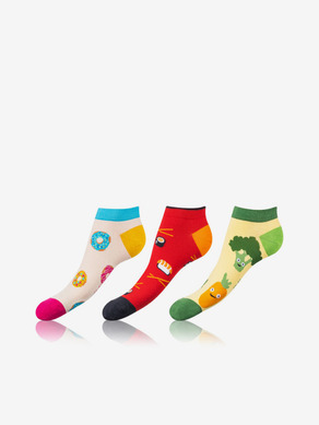 Bellinda CRAZY IN-SHOE SOCKS 3-pack Čarape