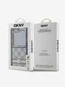 DKNY PU Leather Checkered Pattern and Stripe Zadní Kryt pro Samsung Galaxy Z Flip 6 Beige Etui za telefon