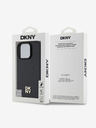 DKNY PU Leather Repeat Pattern Stack Logo MagSafe Zadní Kryt pro iPhone 16 Pro Black Etui za telefon