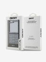 DKNY PU Leather Repeat Pattern Bottom Stripe Zadní Kryt pro Samsung Galaxy Z Flip 6 Brown Etui za telefon