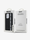 DKNY 3D Rubber Repeat Logo Line Zadní Kryt pro iPhone 16 Pro Black Etui za telefon