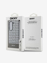 DKNY PU Leather Repeat Pattern Bottom Stripe MagSafe Zadní Kryt pro Samsung Galaxy Z Fold 6 Brown Etui za telefon