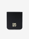 DKNY PU Leather Stack Logo Zadní Kryt pro Samsung Galaxy Z Flip 6 Black Etui za telefon