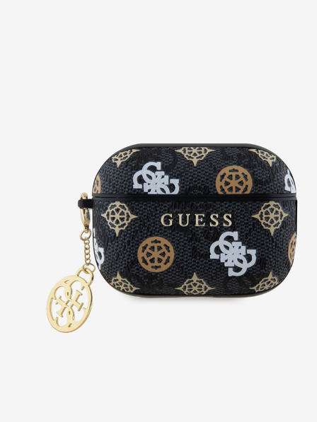 Guess PU 4G Peony Charm Pouzdro pro AirPods Pro 2 Black Etui