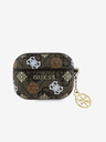 Guess PU 4G Peony Charm Pouzdro pro AirPods Pro Brown Etui