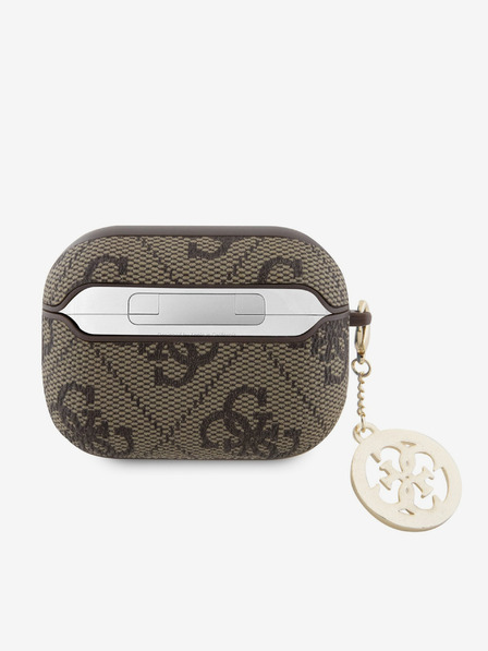 Guess 4G Script PC/PU Charm Pouzdro pro AirPods Pro 2 Brown Etui