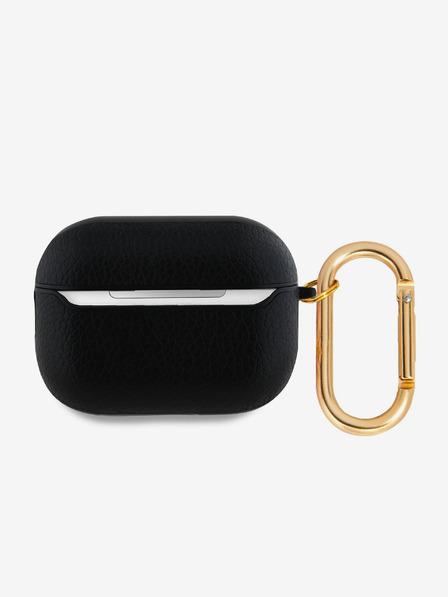 Guess PU Grained Classic Logo Pouzdro pro AirPods Pro 2 Black Etui