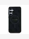 Guess PU Leather 4G Colored Ring MagSafe Zadní Kryt pro Samsung Galaxy S25+ Black Etui za telefon