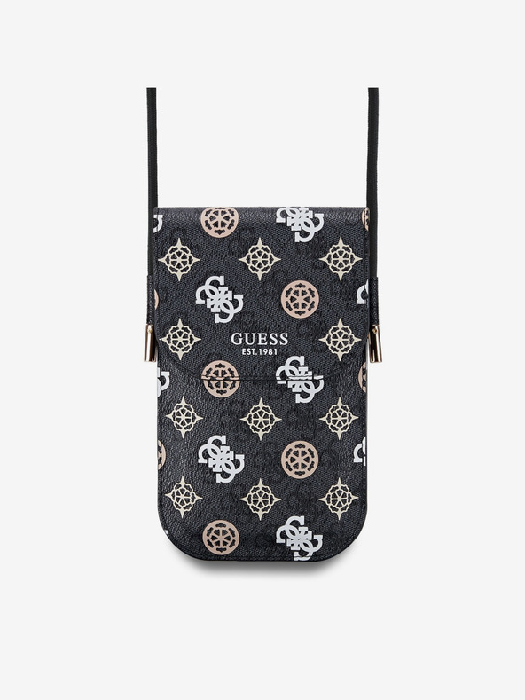 Guess PU 4G Peony Multicolor Taška na Telefon Black Etui za telefon