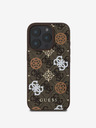 Guess PU 4G Peony MagSafe Zadní Kryt pro iPhone 16 Pro Brown Etui za telefon