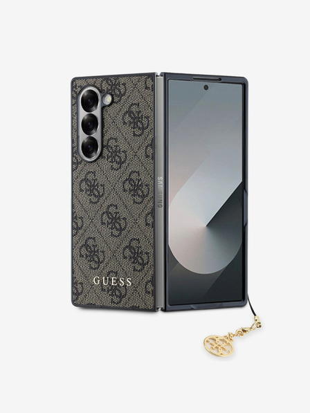 Guess 4G Charm Zadní Kryt pro Samsung Galaxy Z Fold 6 Brown Etui za telefon