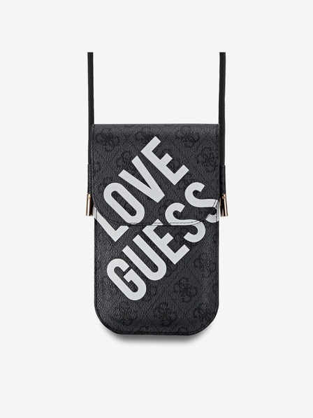 Guess PU 4G Big Love Logo Taška na Telefon Black Etui za telefon