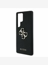 Guess PU Grained 4G Metal Logo Zadní Kryt pro Samsung Galaxy S25 Ultra Black Etui za telefon