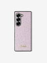 Guess PC/TPU Glitter Flakes Metal Logo Zadní Kryt pro Samsung Galaxy Z Fold 6 Pink Etui za telefon